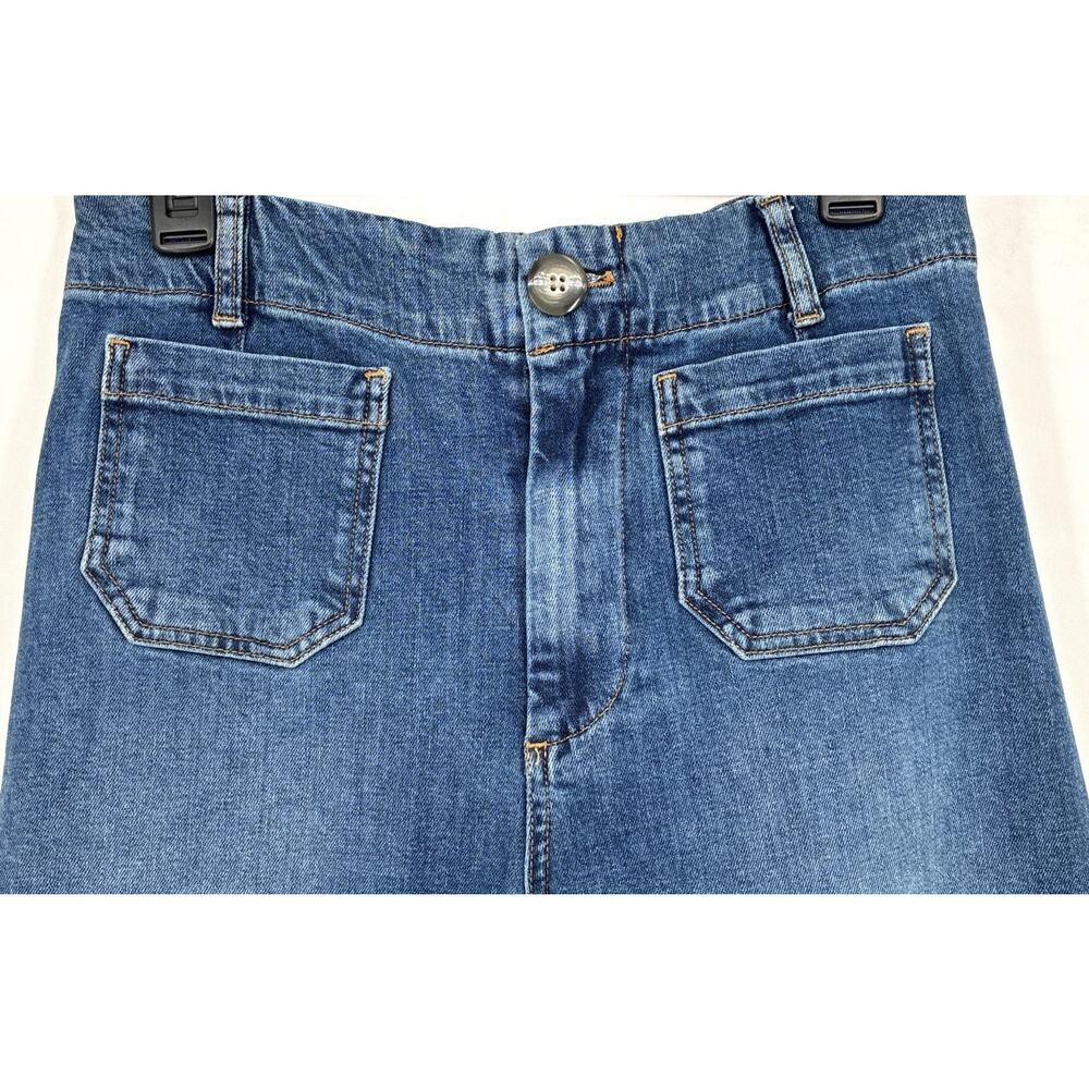 Anthropologie Straight-Leg Jeans in Medium Blue Wash - Picture 3 of 9